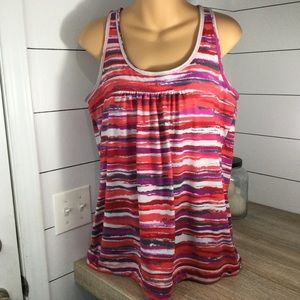 Athleta Multicolor Striped Tank Top